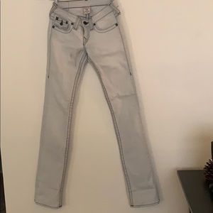 True Religion Grey Wash Jeans.
